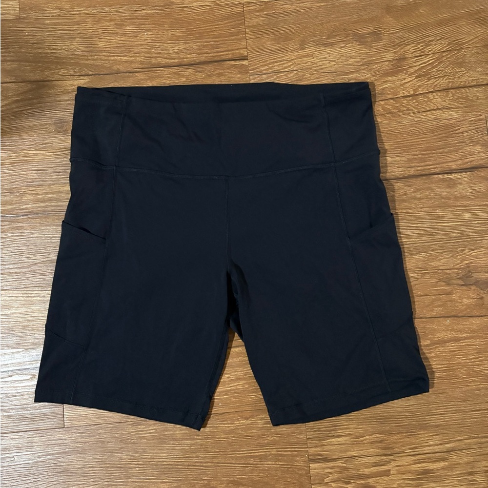 Lululemon Athletica Black Bike Shorts High-Rise Stretch